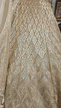 Load image into Gallery viewer, Golden Silk Lehenga with Sequins, Zari, Mirror and Beads Work
