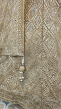 Load image into Gallery viewer, Golden Silk Lehenga with Sequins, Zari, Mirror and Beads Work
