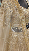 Load image into Gallery viewer, Golden Silk Lehenga with Sequins, Zari, Mirror and Beads Work
