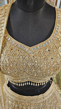 Load image into Gallery viewer, Golden Silk Lehenga with Sequins, Zari, Mirror and Beads Work
