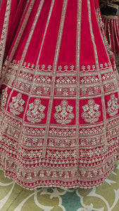 Red Georgette Lehenga With Zari and Sequins Work