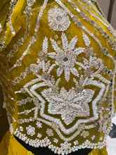 Load image into Gallery viewer, Yellow Georgette Lehenga with Sequins, Mirror and Thread Work
