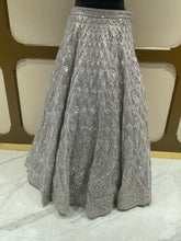 Load image into Gallery viewer, Mauve Net Lehenga with Sequins, Mirror and Swarovski Work 
