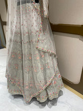 Load image into Gallery viewer, Off White Net Lehenga with Sequins and Zari Work
