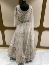 Load image into Gallery viewer, Off White Net Lehenga with Sequins and Zari Work
