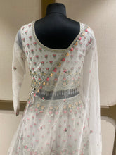 Load image into Gallery viewer, Off White Net Lehenga with Sequins and Zari Work
