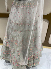 Load image into Gallery viewer, Off White Net Lehenga with Sequins and Zari Work
