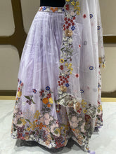 Load image into Gallery viewer, Lavender tissue Lehenga with Thread, pearl and Sequins
