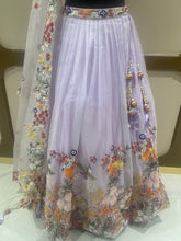 Load image into Gallery viewer, Lavender tissue Lehenga with Thread, pearl and Sequins
