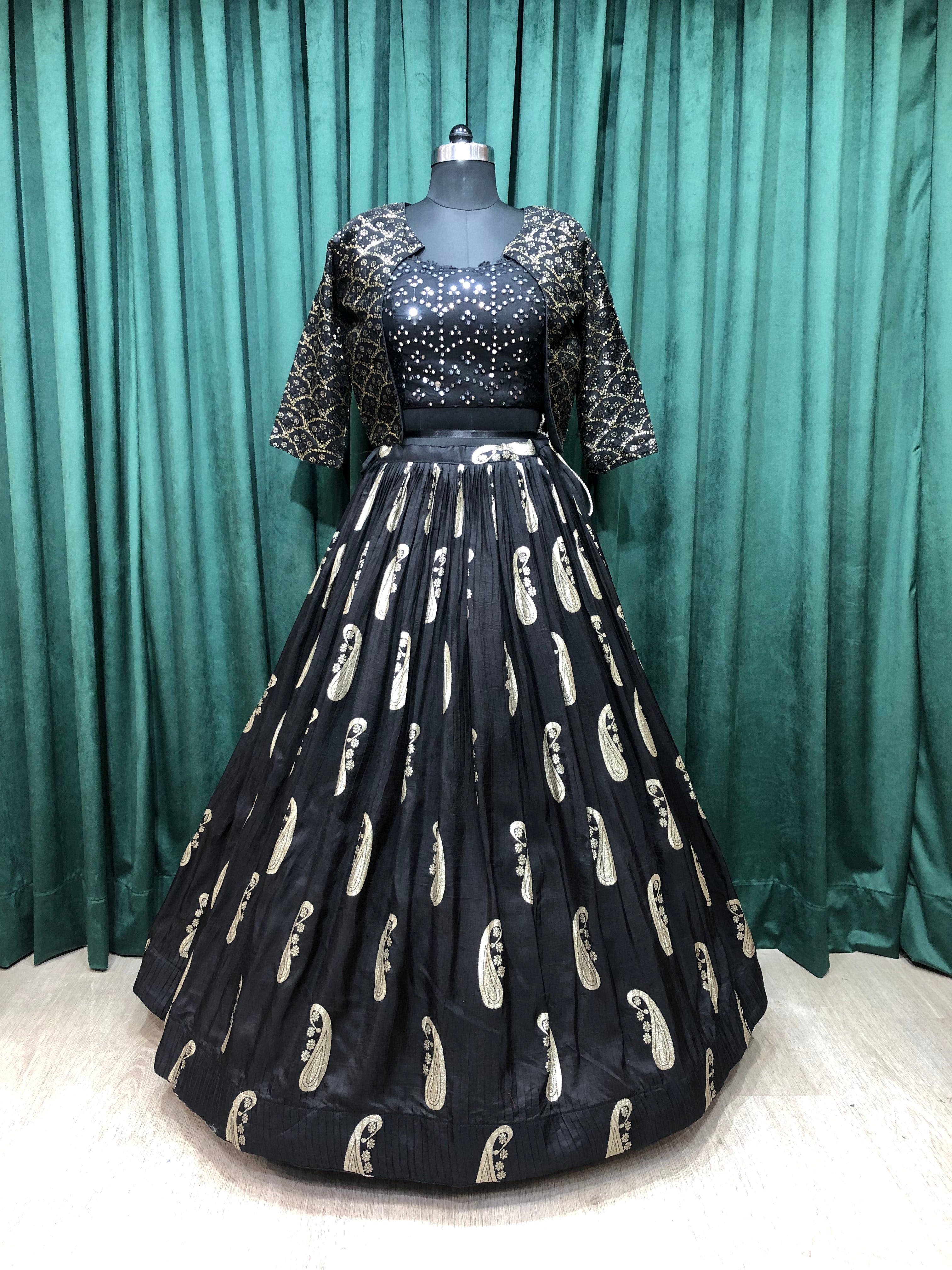 Chennai Silk Embroidered Bridal Semi-Stitched Green Truly Traditional  Lehenga Choli with Dupatta For Women in Mumbai at best price by Aanya -  Justdial