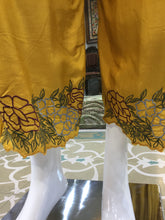 Load image into Gallery viewer, Mustard Chinon Co-ord With Multi Resham Work
