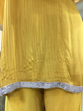 Load image into Gallery viewer, Mustard Crape Co-ord set With Zardosi Work
