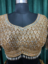 Load image into Gallery viewer, Golden Net Lehenga with Sequins Work
