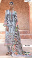 Pakistani Mul Muslin Unstitched Suit with Digital Print