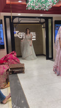 Load and play video in Gallery viewer, Net Grey Lehenga Choli with Embroidery
